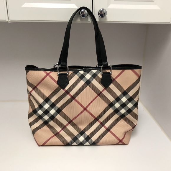 burberry nova check tote bag